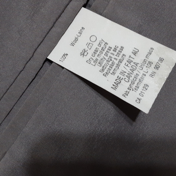 Ralph Lauren mens blazer suit plaid 100% wool Laine size 46L 2 buttons closure - Picture 7 of 8